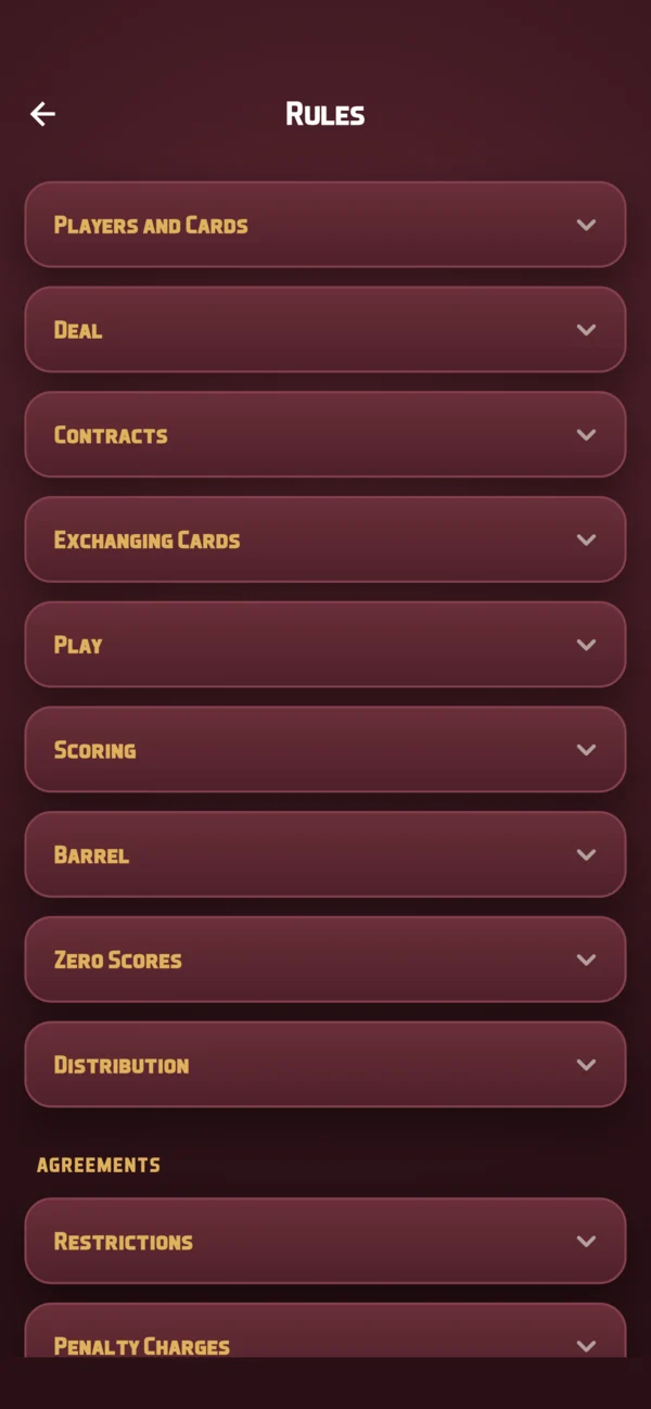 The rules, built into the app